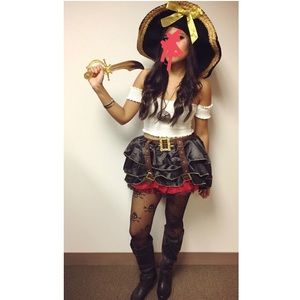 5 Piece Pirate Costume- Halloween Costume